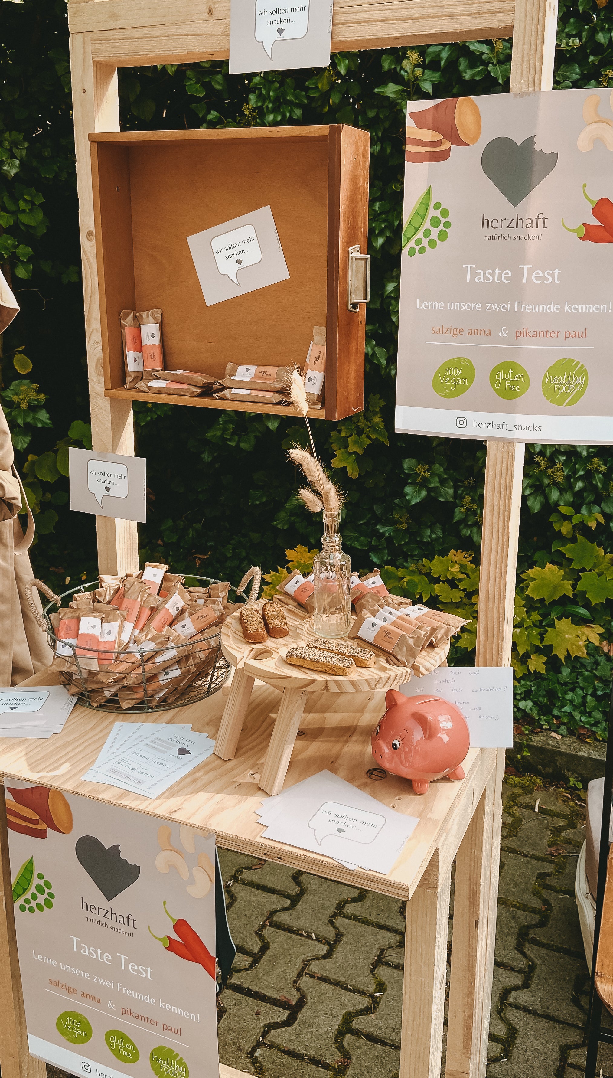 1. Taste Test mit den herzhaften Riegeln