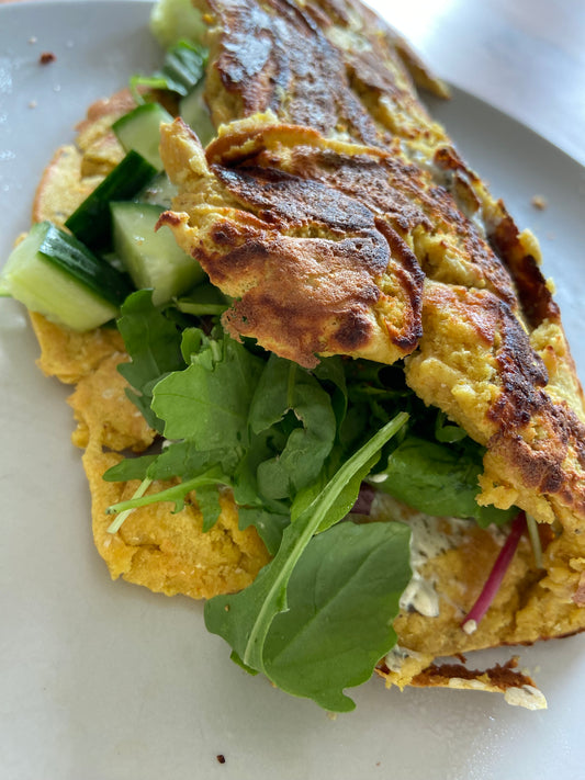 herzhaftes Omlette, vegan, glutenfrei, ballaststoffreich