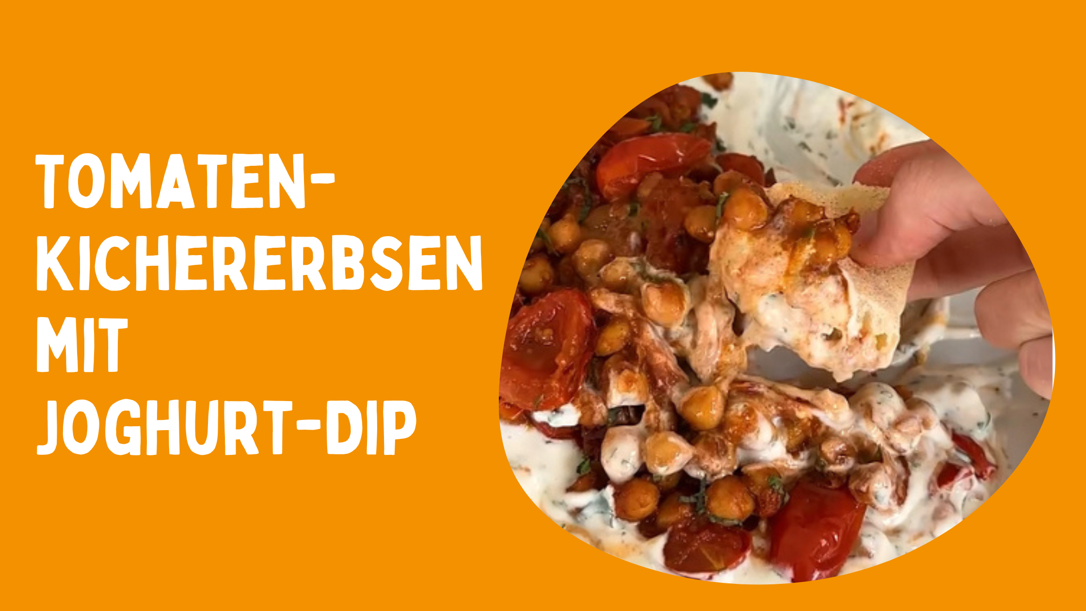Tomaten-Kichererbsen mit Joghurt-Dip