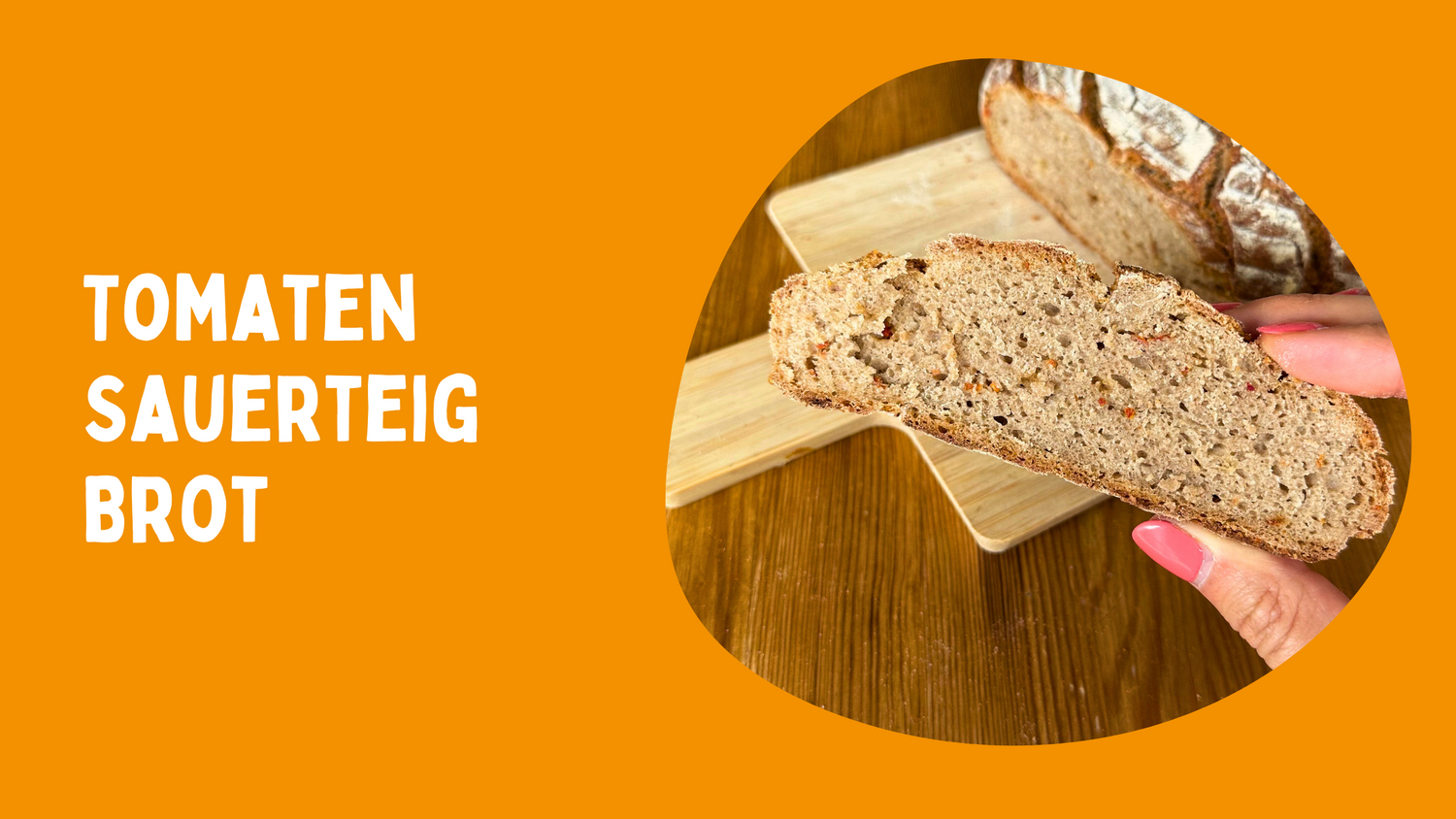 Roggen-Sauerteigbrot mit Tomatenflocken