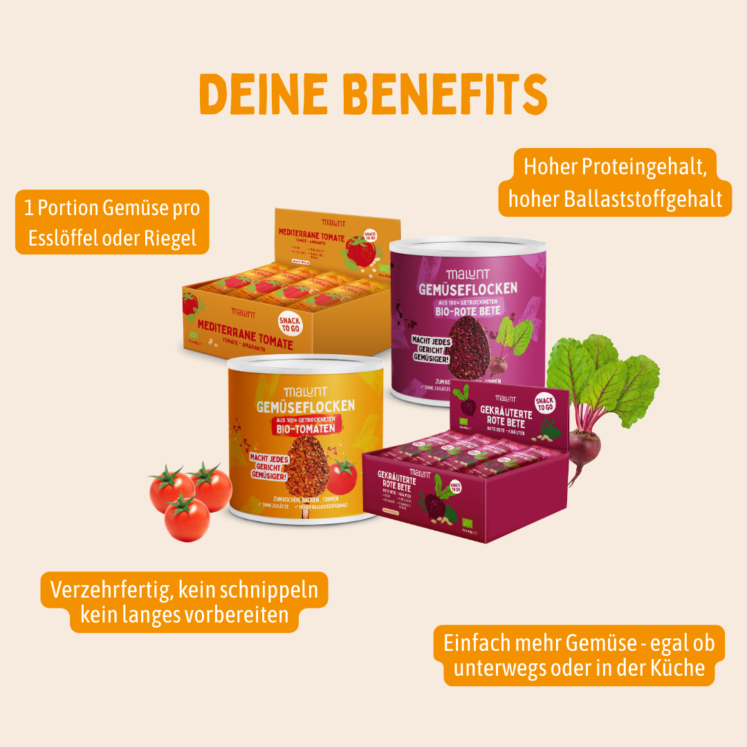 Gemüseset - Gemüse-Riegel & Gemüseflocken