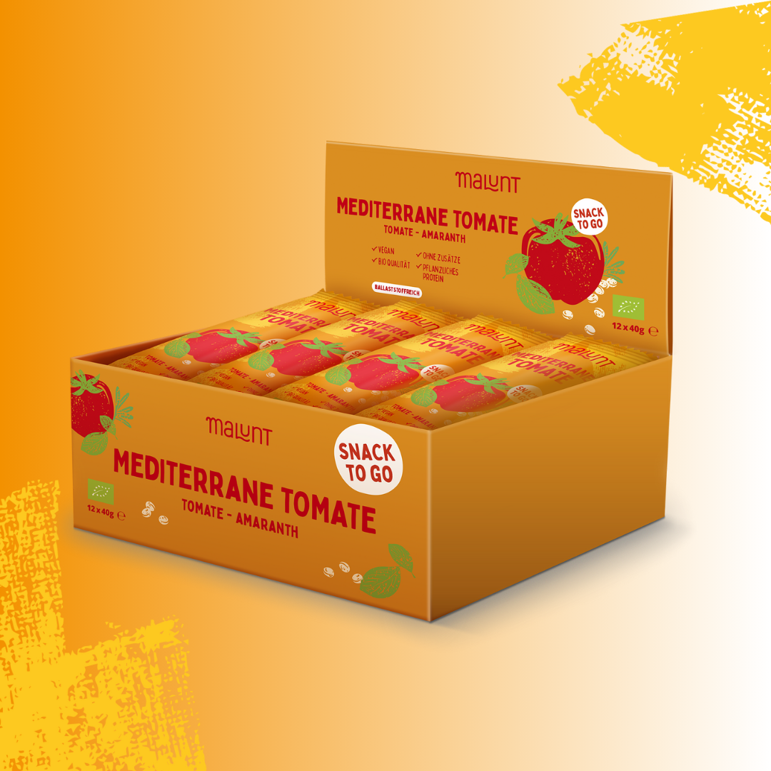 12x Mediterraner Bio-Tomaten Riegel, vegan