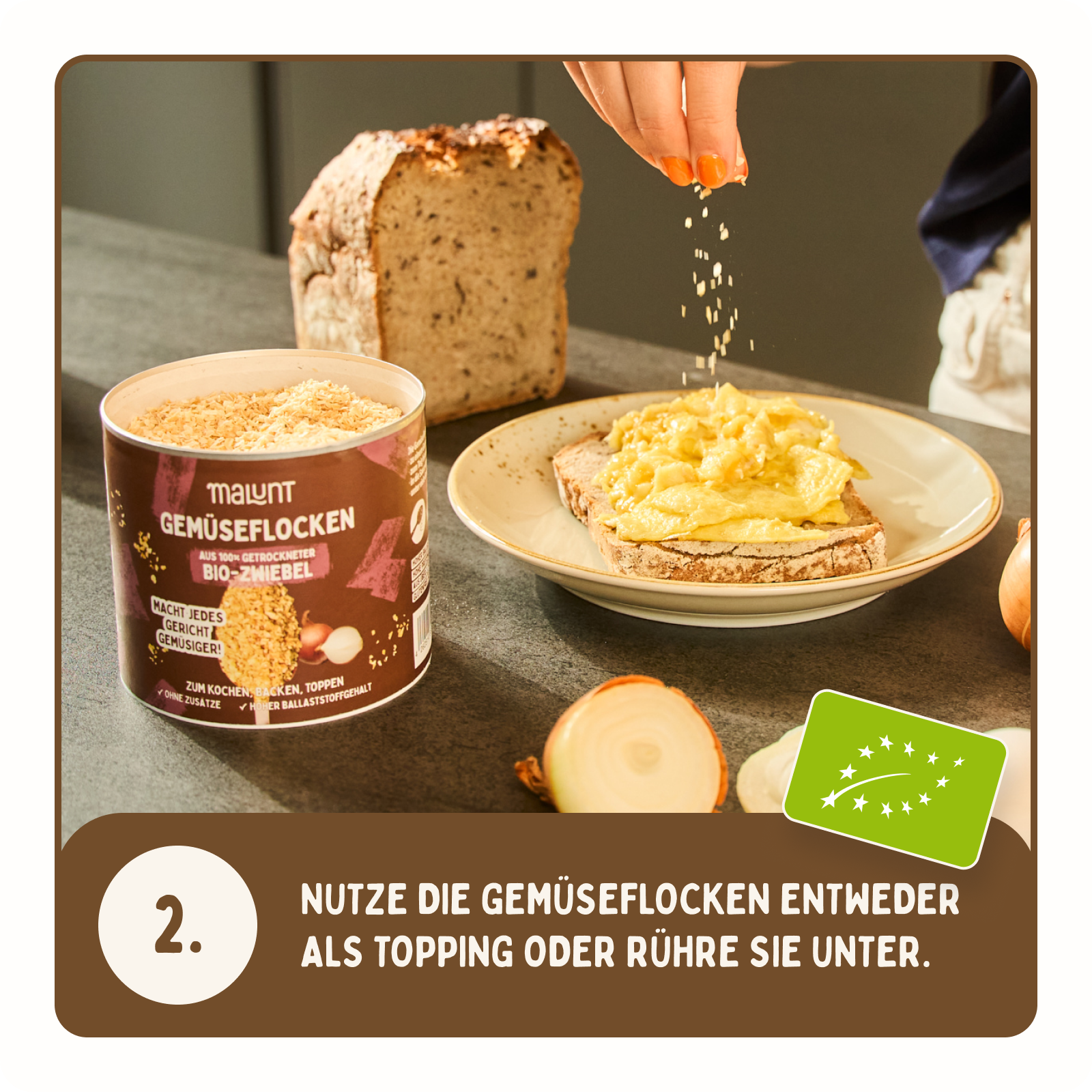 Zwiebel Flocken
