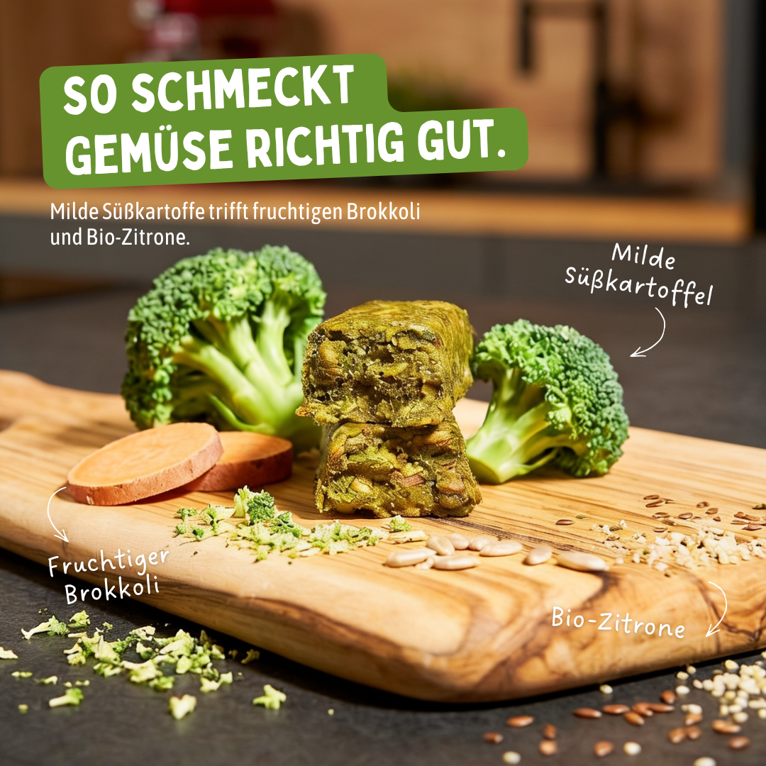 Süßkartoffel - Brokkoli Riegel