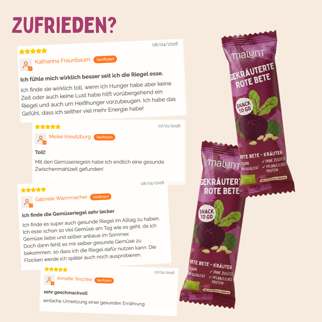 Rote Bete Riegel