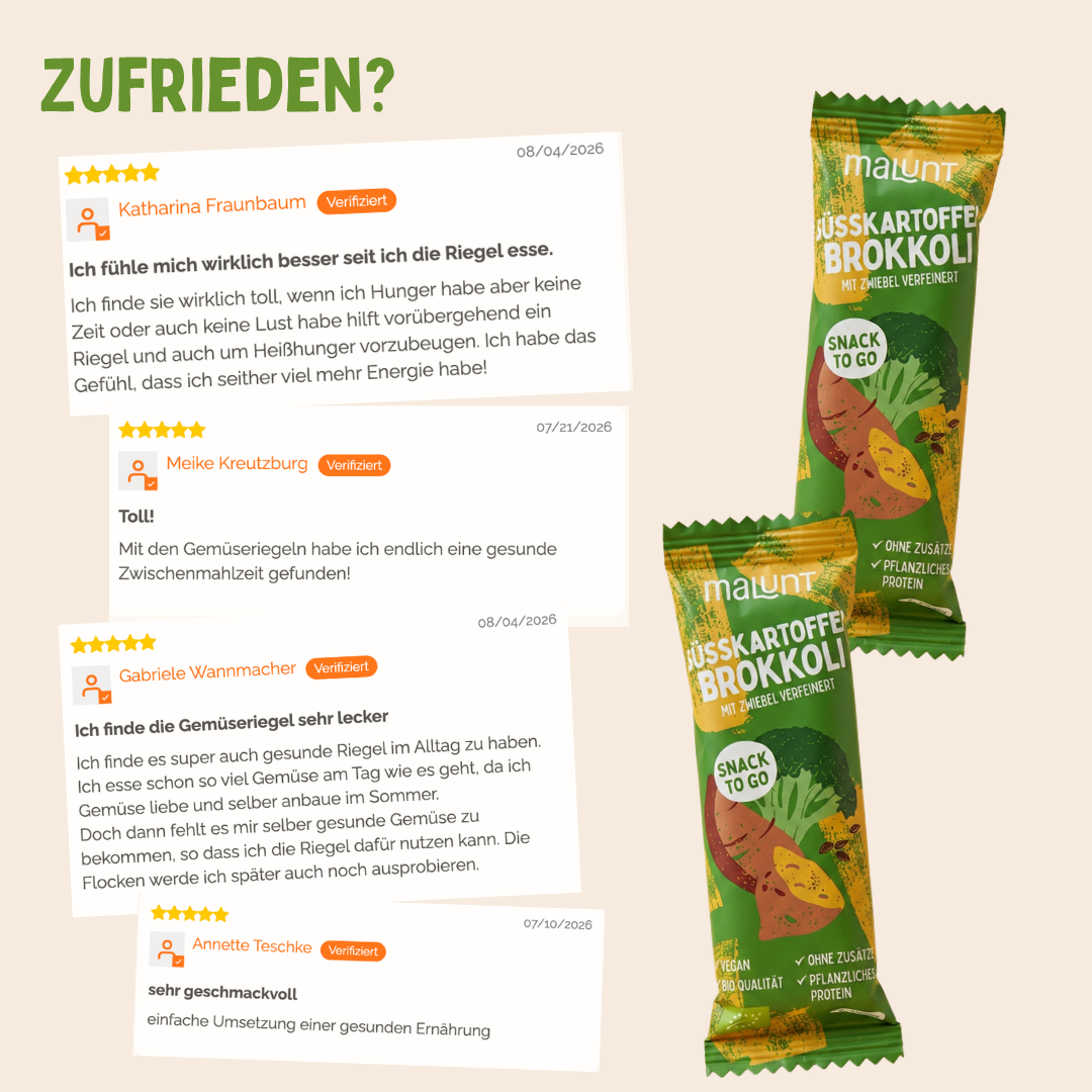 Süßkartoffel - Brokkoli Riegel
