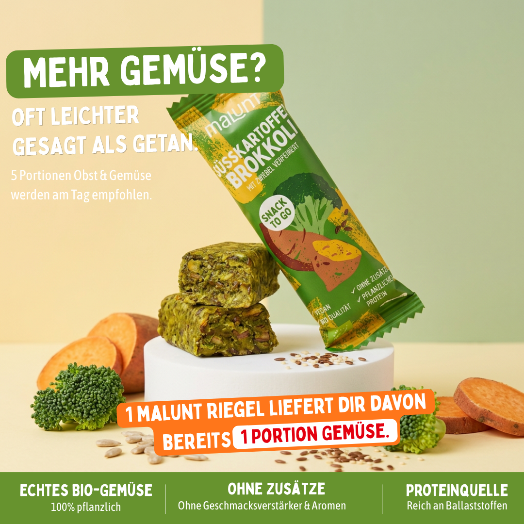 Süßkartoffel - Brokkoli Riegel