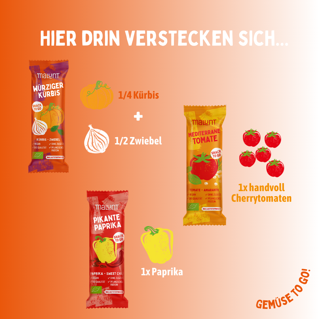 12er Mixbox Gemüse-Riegel - bio+vegan