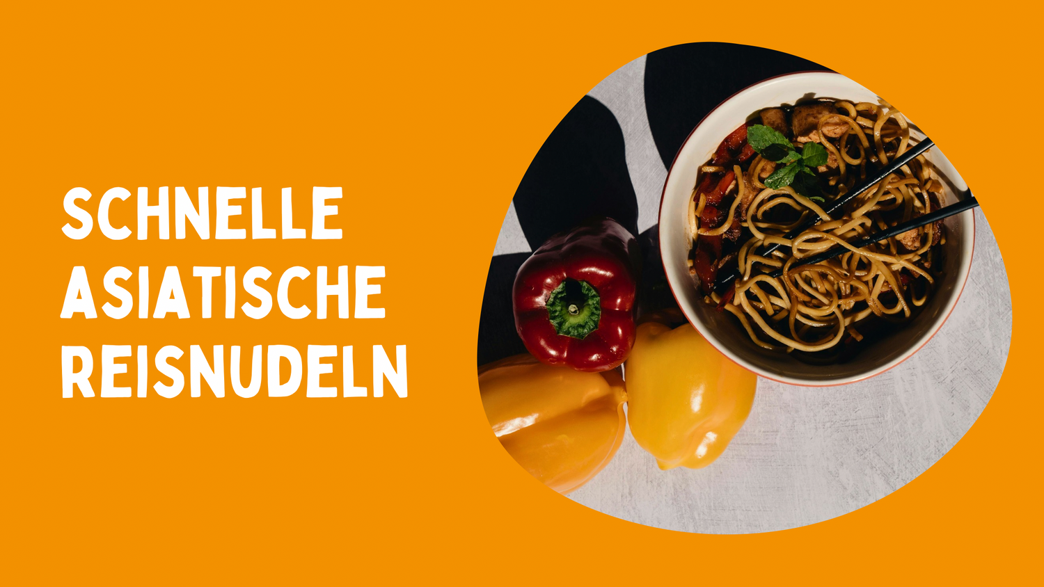 Schnelle asiatische Reisnudeln