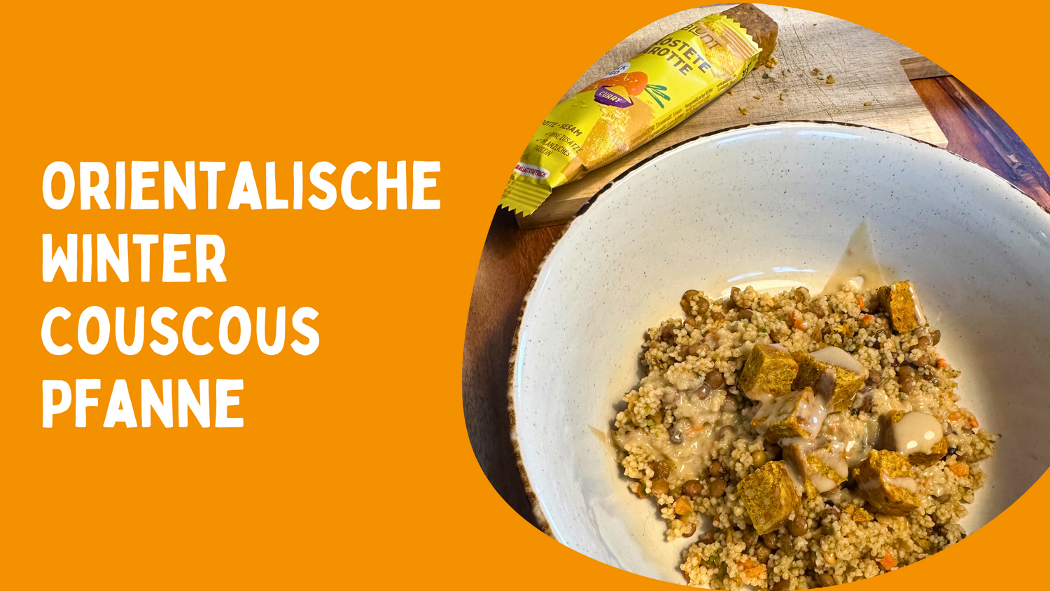 Orientalische-Winter Couscous-Pfanne mit Karotten-Topping