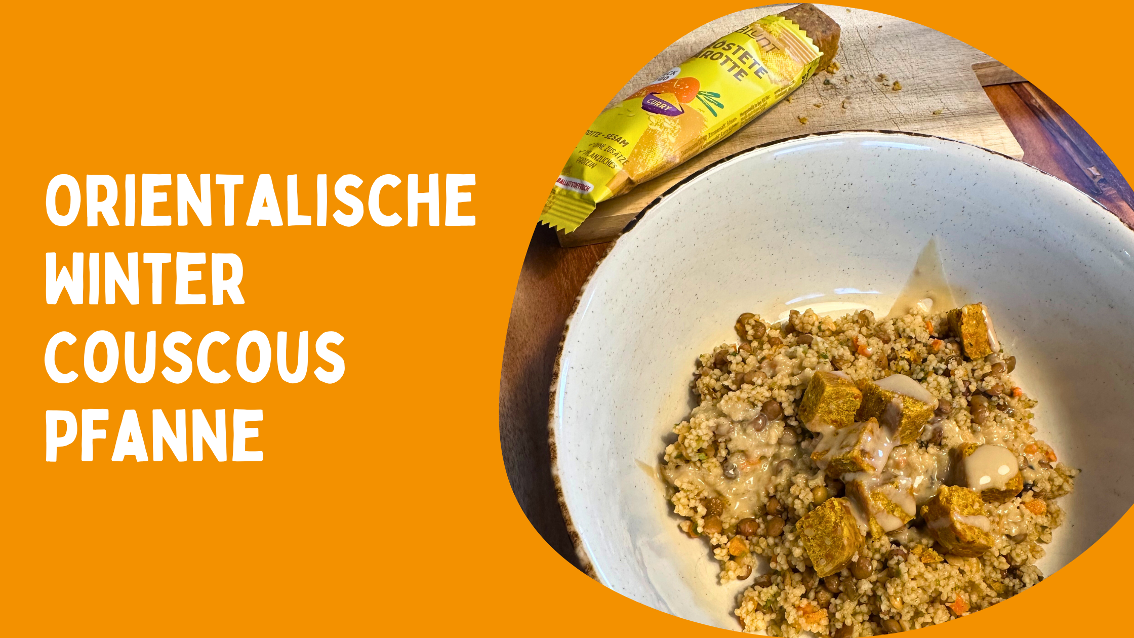 Orientalische-Winter Couscous-Pfanne mit Karotten-Topping
