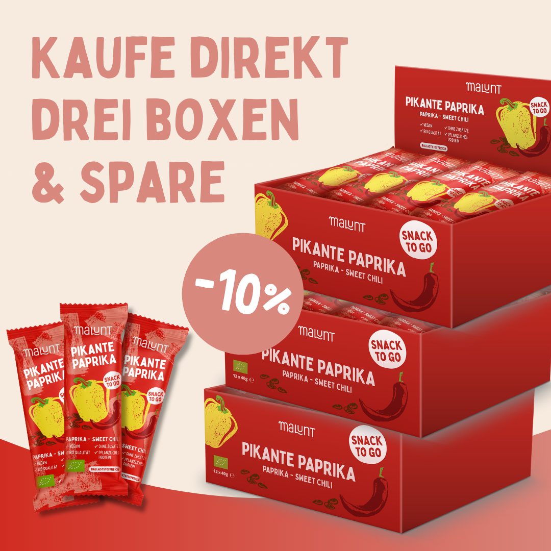 Bio-Gemüse-Riegel Pikante Paprika 12 Stück