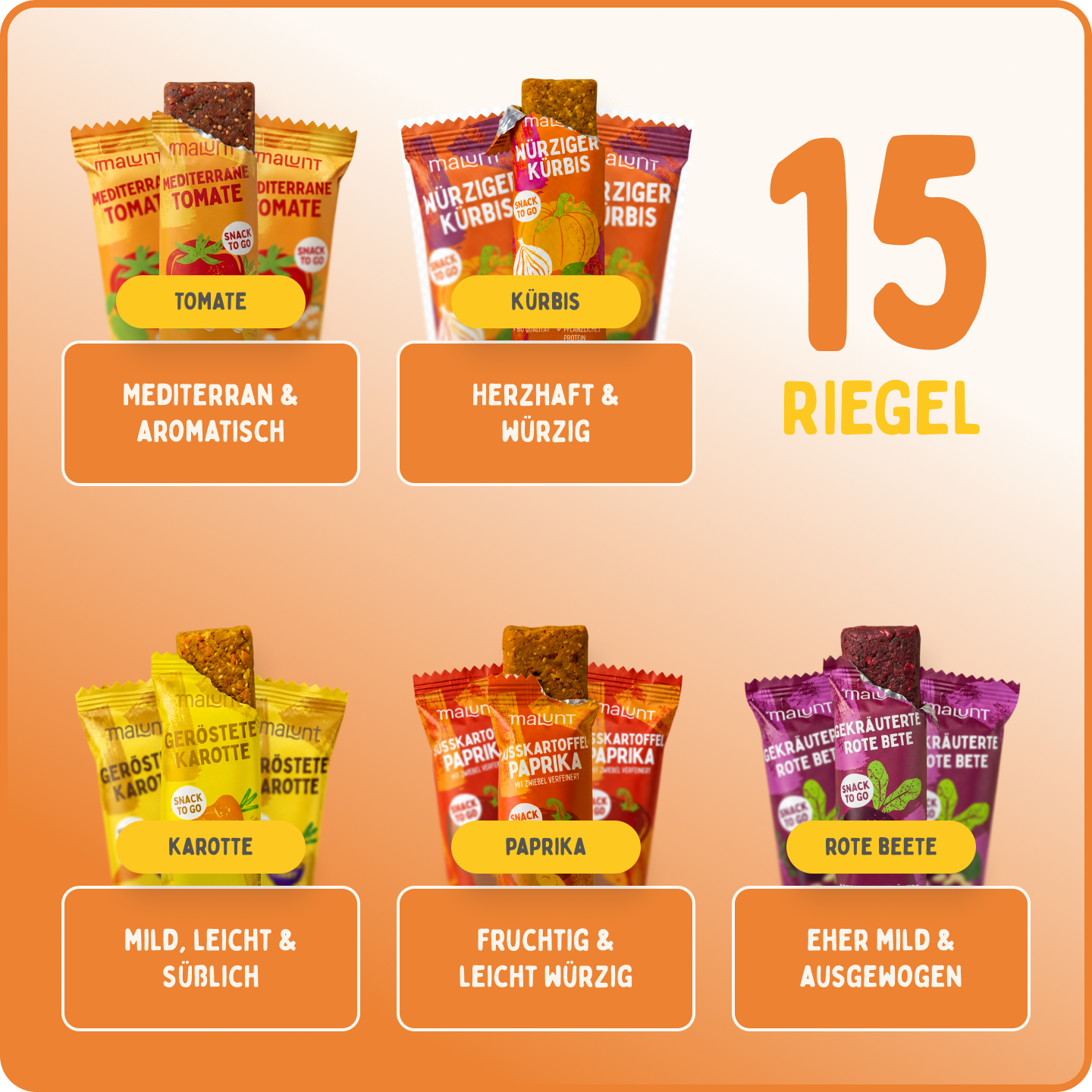 Gemüse-Riegel Wunschset
