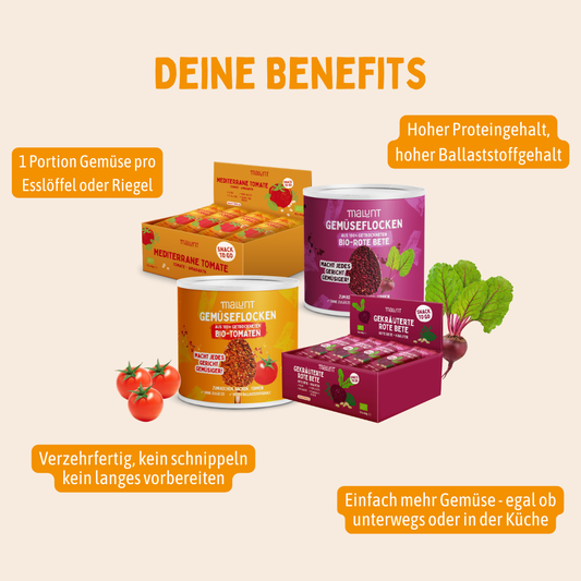 Gemüseset - Gemüse-Riegel & Gemüseflocken