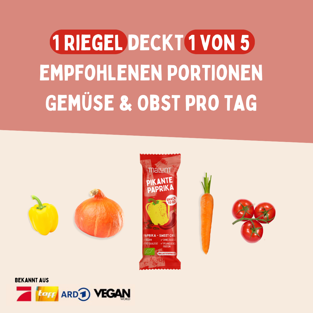 Bio-Gemüse-Riegel Pikante Paprika 12 Stück