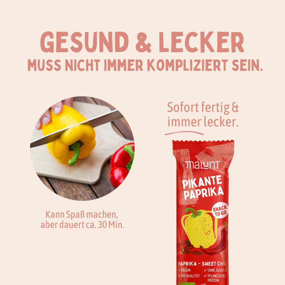 Bio-Gemüse-Riegel Pikante Paprika 12 Stück