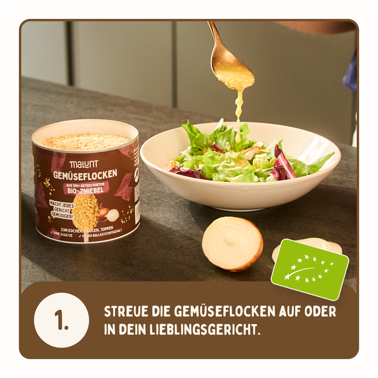 Zwiebel Flocken