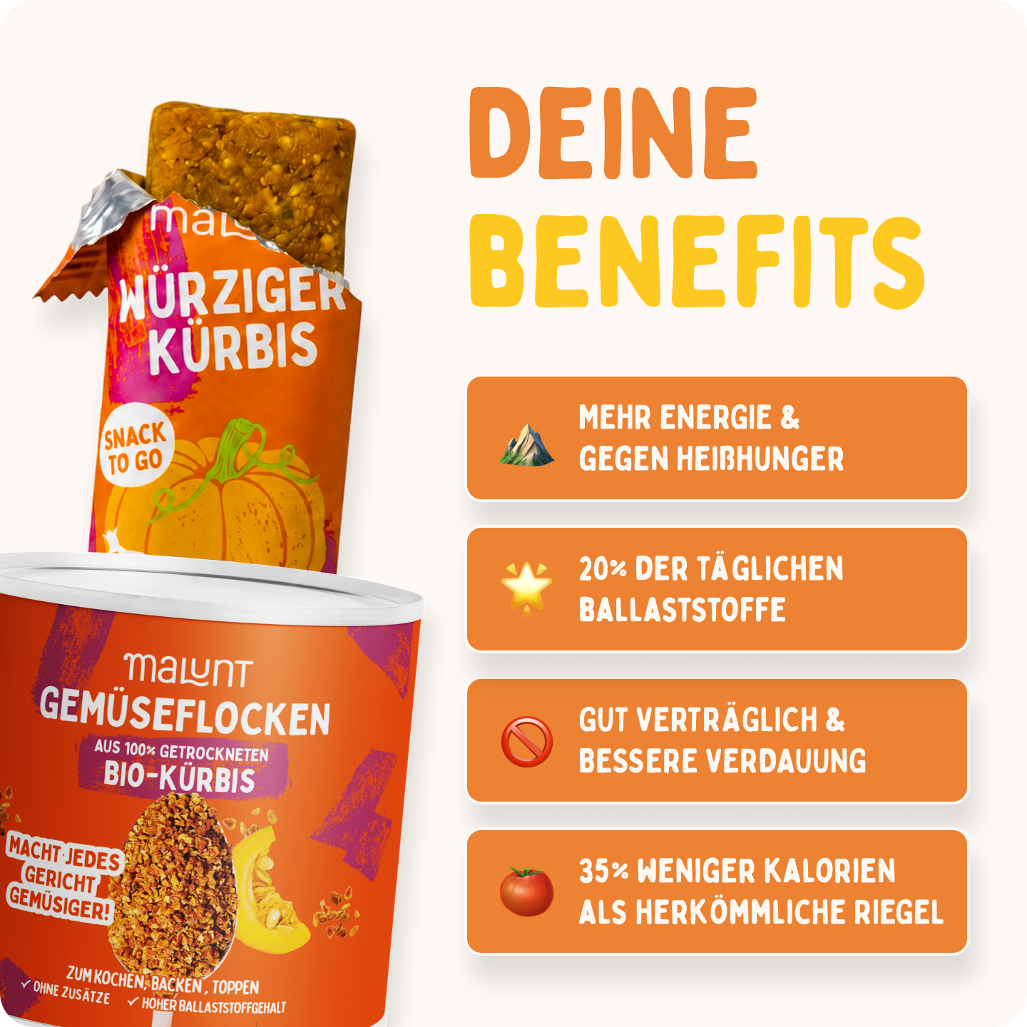 Kürbis Set - Flocken & Riegel