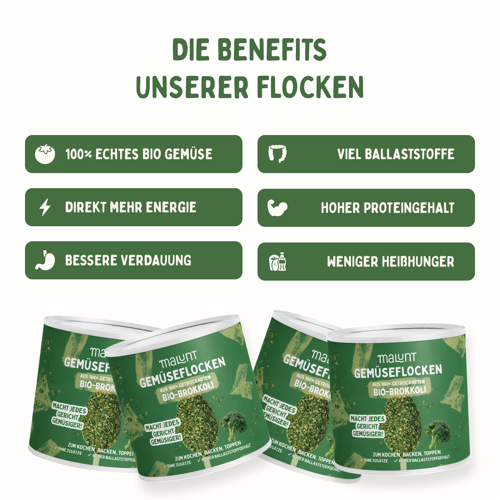 Brokkoli Flocken
