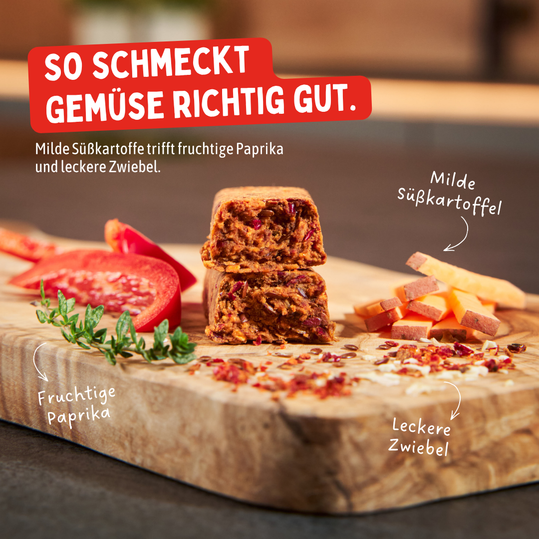 Süßkartoffel - Paprika Riegel