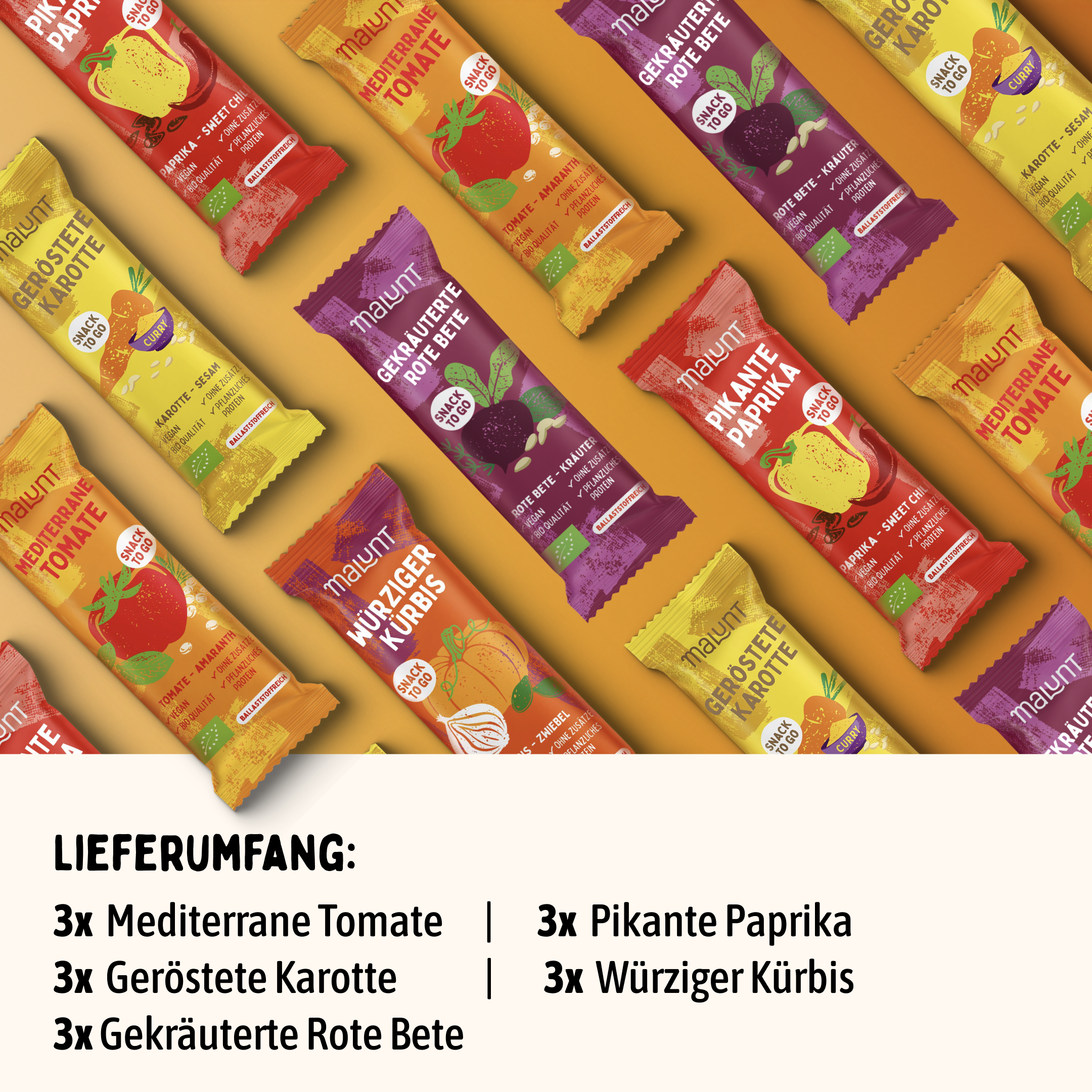 Probierset Bio-Gemüse-Riegel