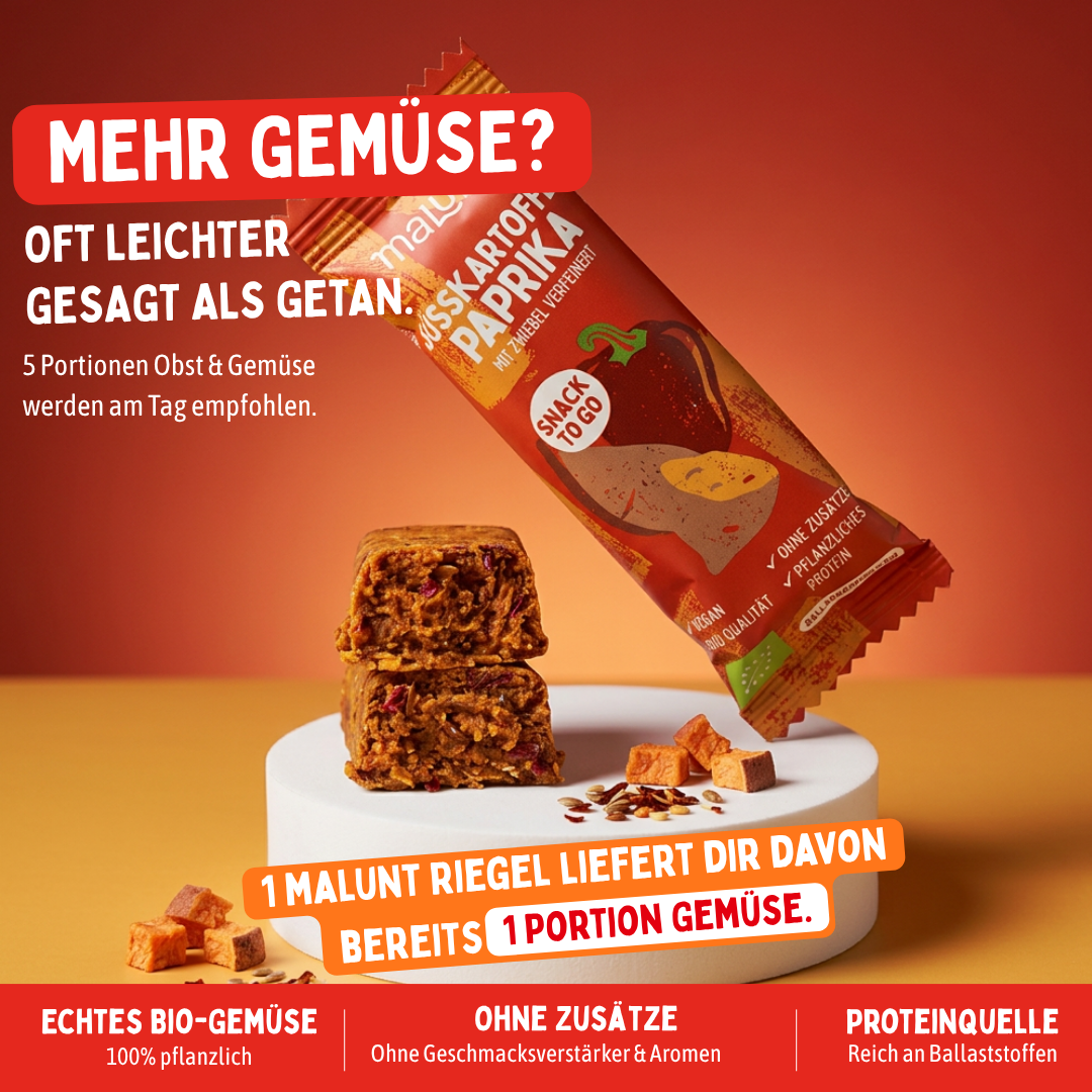 Süßkartoffel - Paprika Riegel