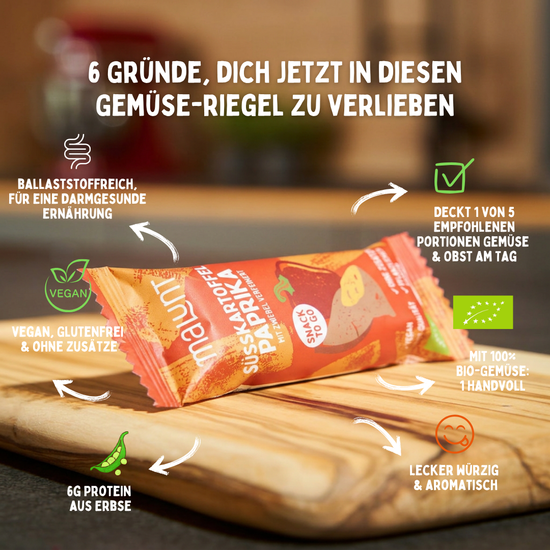 Süßkartoffel - Paprika Riegel