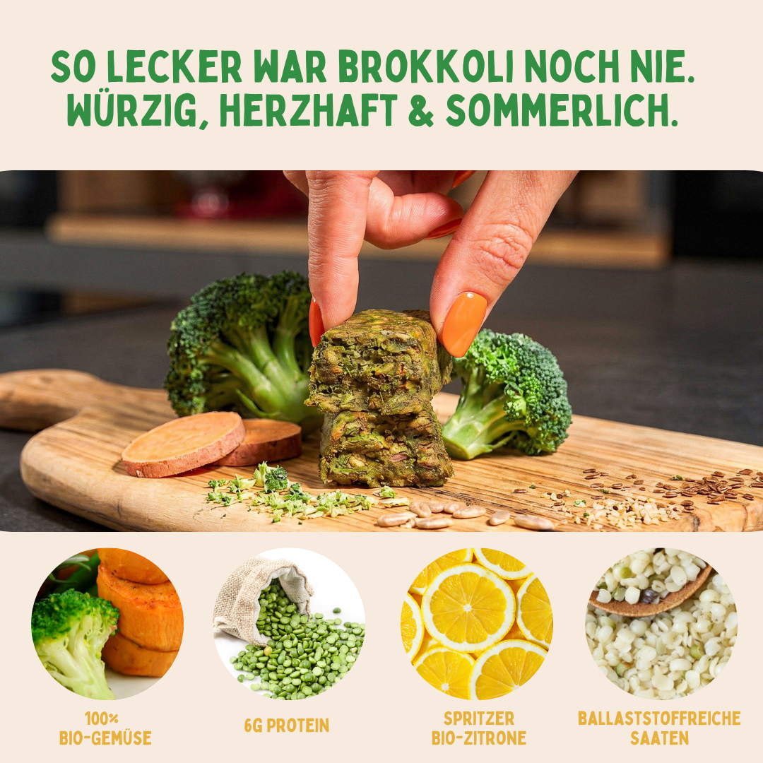 Süßkartoffel - Brokkoli Riegel